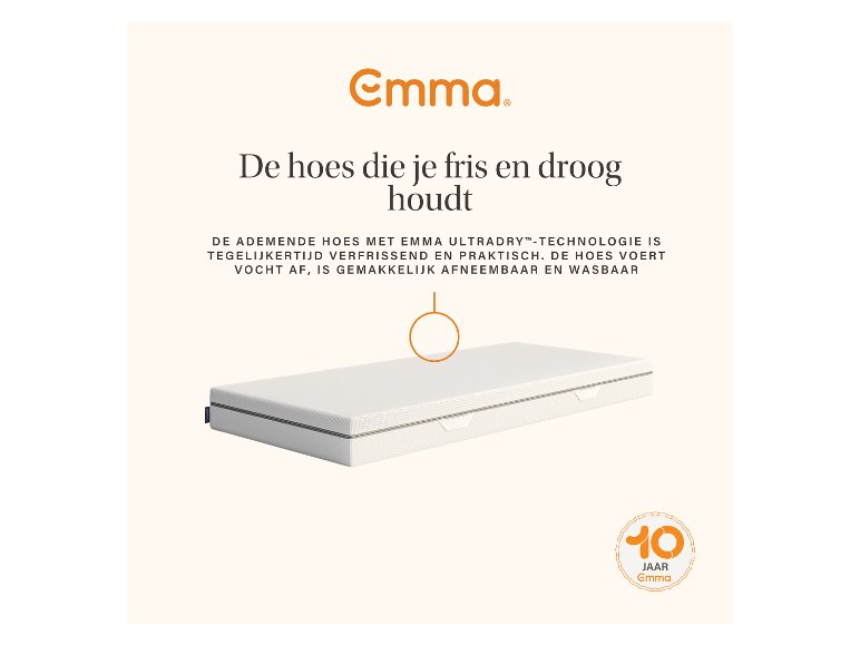 Emma One, uitleg over de hoes die fris en droog blijft