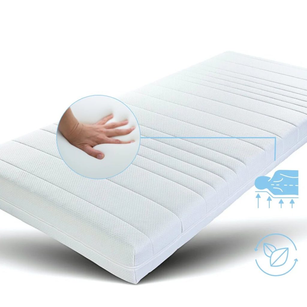 Maan Matras HR koudschuim, hand drukt in de matras met kenmerken