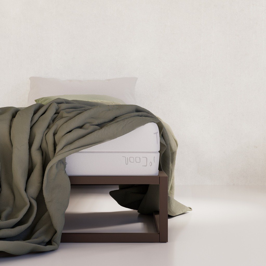 Matras Factory Colorado met plaid over het voeteneind