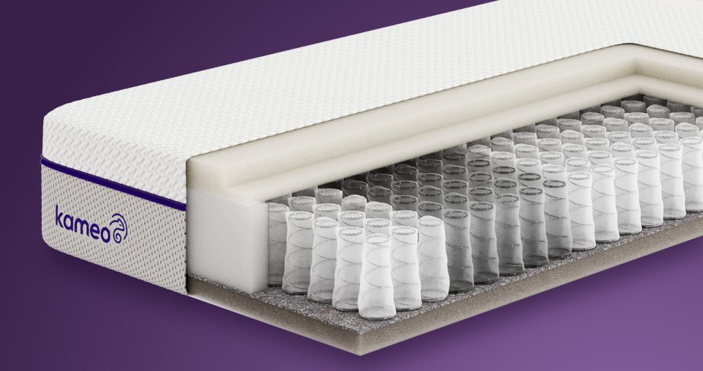 Swiss Sense Kameo Custom Steady Support, doorsnede met pocketvering en stevige comfortlaag
